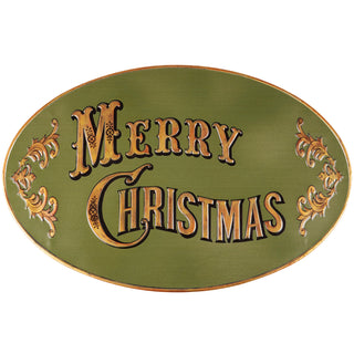 Vintage-Inspired Merry Christmas Metal Sign