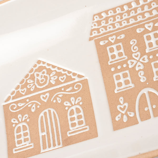 Rectangular Gingerbread House Platter