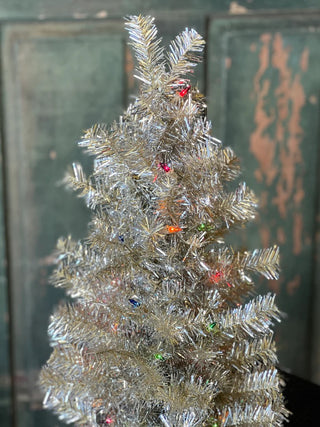3' Pre-Lit Tinsel Tree