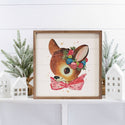 Adorable Deer with Pink Bow Wall Art