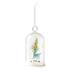 Bottlebrush Deer in Glass Dome Ornament- Teal