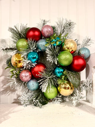 Burst of Color Flocked Wreath