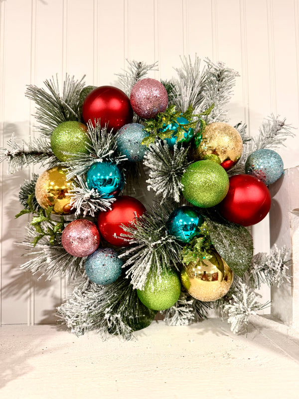 Burst of Color Flocked Wreath