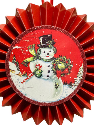 Retro Holiday Disk Ornaments