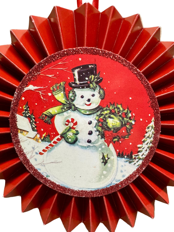 Retro Holiday Disk Ornaments