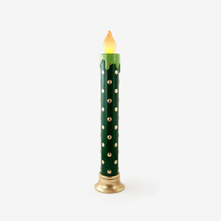 48" Green with Gold Polka Dot Candle