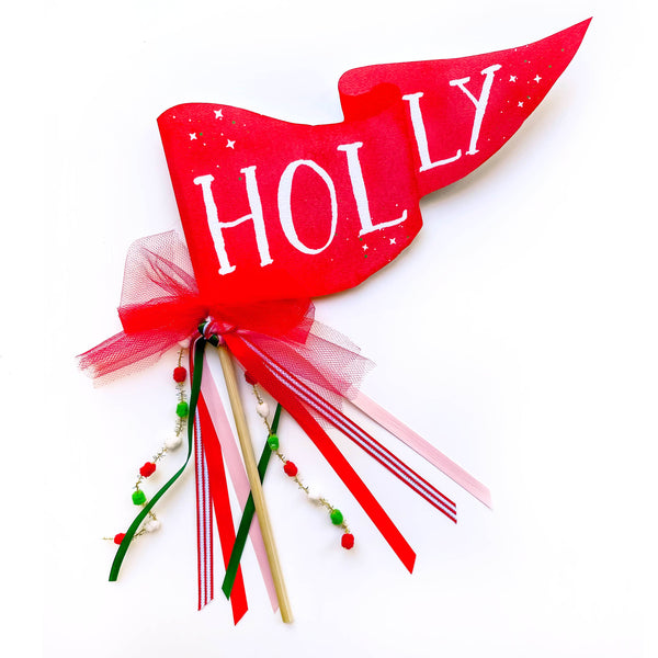 Holly Christmas Party Pennant