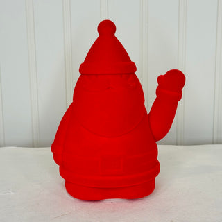 Howdy Ho Ho Flocked Waving Santa- Choose Your Color