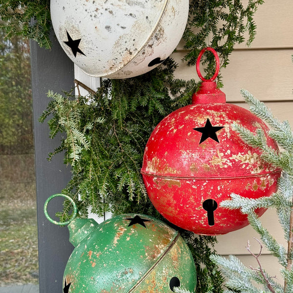 Oversized Aged Red Sleigh Bell - 15.75"