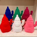 Howdy Ho Ho Flocked Waving Santa- Choose Your Color