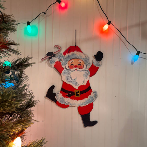 Retro Rockin' Santa Wall Hanging