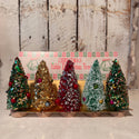 Vintage-Inspired Bottle Brush Christmas Trees – Boxed Set of 5