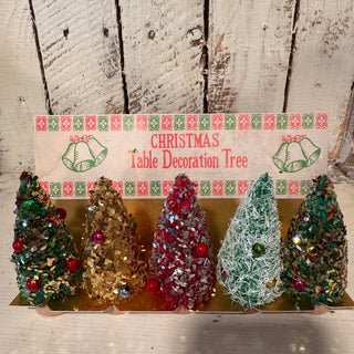 Vintage-Inspired Bottle Brush Christmas Trees