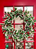 Pacific Northwest Variegated Holly with Berry Wreath