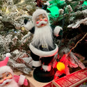 Retro Flocked Dancing Santas- 6 Colors