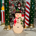Outdoor Blow Mold Retro Winking Snowman