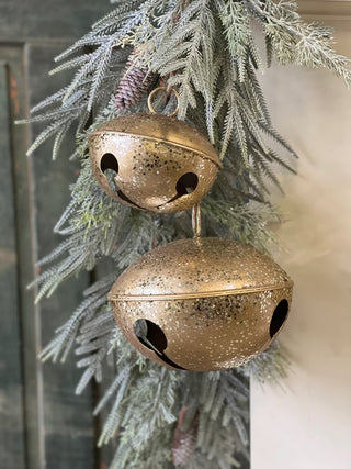 Large Glittering Gold Jingle Bell