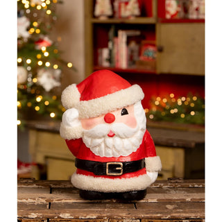Vintage Inspired Paper Mache Santa Figurine