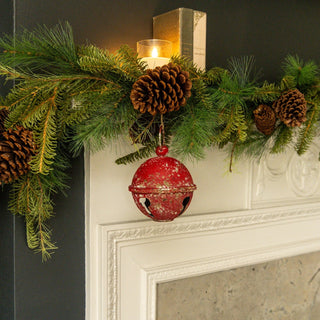 Aged Red Metal Sleigh Bell - 5"