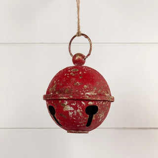 Aged Red Metal Sleigh Bell - 5"