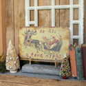 Distressed To All A Good Night Santa & Sleigh Sign