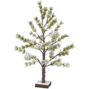 24" Lighted Snowy Pine Tree