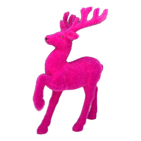 Retro Flocked Candy | Colors Company Deer- Christmas 6 Cane