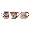 Retro Christmas Mugs- Set of Three