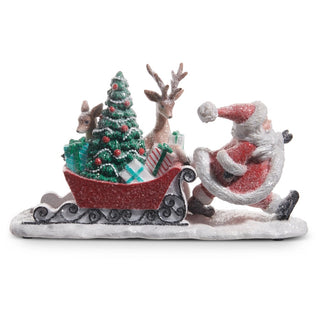 Whimsical Santa and Reindeer