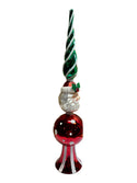 Retro Glass Santa Tree Topper Finial 2 Options