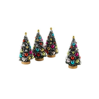 Set of 4 Bottle Brush Trees