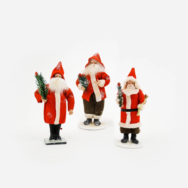 Set of Three Vintage-Inspired Santas