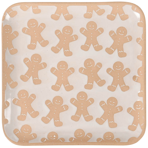 Square Gingerbread Man Tray