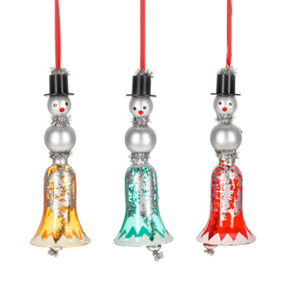 Vintage-Inspired Snowmen Bell Ornaments