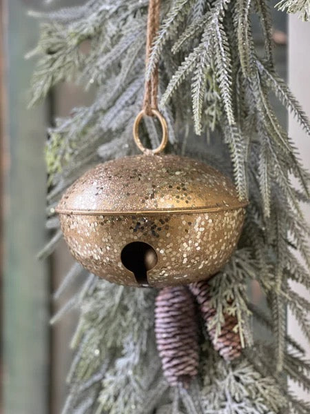 Glittering Gold Jingle Bell
