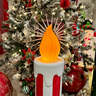 29.5" Candy Cane Striped Christmas Candle