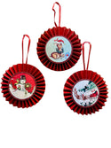 Retro Holiday Disk Ornaments