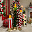 29.5" Candy Cane Striped Christmas Candle