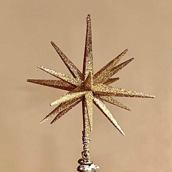 6' Gold Moravian Star Tower Christmas Tree Topper