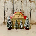 Snowy Mini Bottlebrush Tree Set