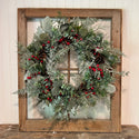 Mixed leaves & berries 24" wreath