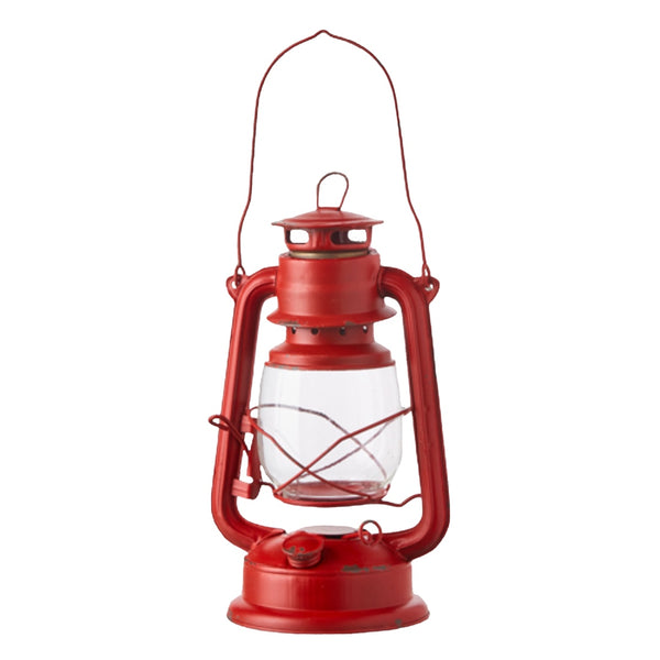 Red Iron & Glass Lantern